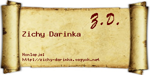 Zichy Darinka névjegykártya